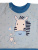 Джемпер "Веселые друзья" с зеброй - Размер 74 - Цвет голубой - Картинка #3