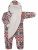 Комбинезон "Скандинавский узор" на молнии с капюшоном - Размер 80 - Цвет белый с красным - Картинка #3