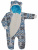 Комбинезон "Скандинавский узор" на молнии с капюшоном - Размер 62 - Цвет белый с рисунком - Картинка #3